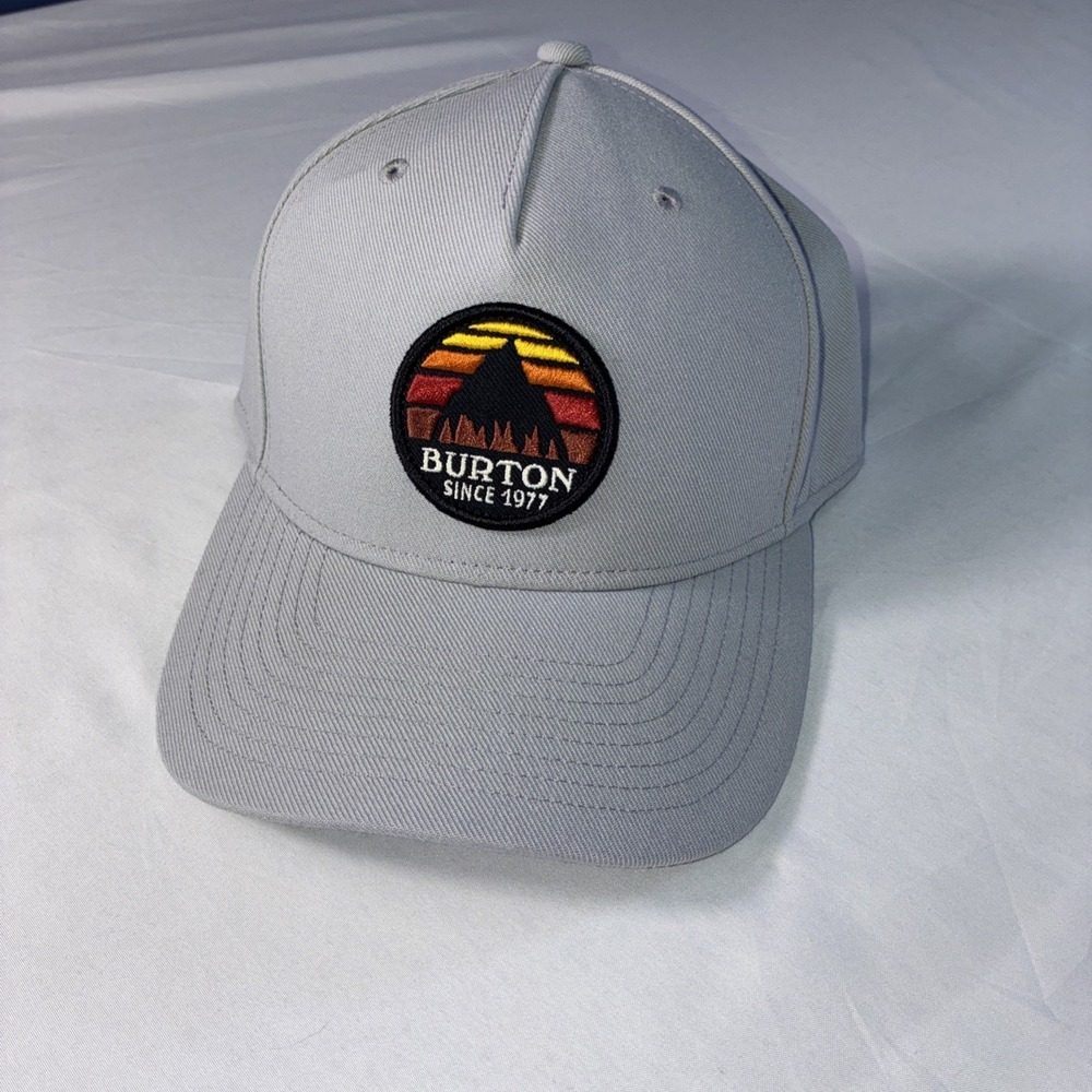 Burton Mountain Patch SnapBack Hat Snowboard And Skate Gray - Picture 2 of 8